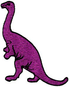 Brontosaurus Jurassic dinosaur lizard kids fun applique iron-on patch new S-334