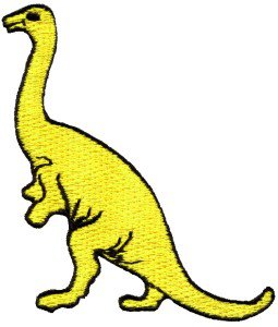 Brontosaurus Jurassic dinosaur lizard kids fun applique iron-on patch new S-342