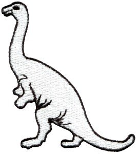 Brontosaurus Jurassic dinosaur lizard kids fun applique iron-on patch new S-339