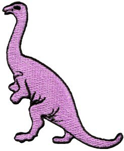 Brontosaurus Jurassic dinosaur lizard kids fun applique iron-on patch new S-341