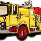 Fire engine truck rescue pumper retro applique iron-on patch S-562 FREE SHIPPING WORLDWIDE!