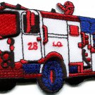 Fire engine truck rescue pumper retro applique iron-on patch S-564 WE SHIP ANYWHERE FOR FREE!