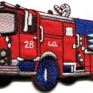 Fire engine truck rescue pumper retro applique iron-on patch S-560 WORLDWIDE DELIVERY IS FREE!