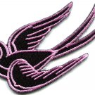 Bird tattoo swallow dove swiftlet sparrow biker applique iron-on patch S-566