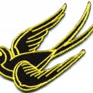 Bird tattoo swallow dove swiftlet sparrow biker applique iron-on patch S-569