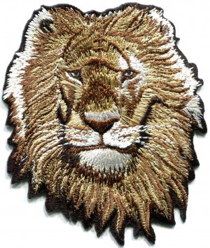 Lion cat puma jaguar tiger cheetah animal wildlife applique iron-on patch S-587