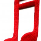 Beamed musical note music scale classical symphony applique iron-on patch S-573