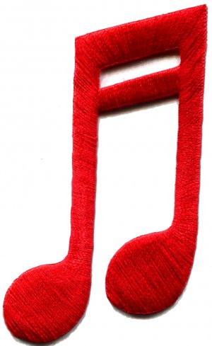 Beamed musical note music scale classical symphony applique iron-on patch S-573