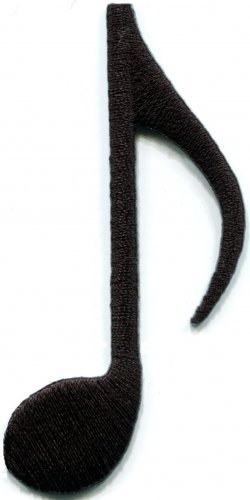 Eighth note musical quaver music classical symphony applique iron-on patch S-571