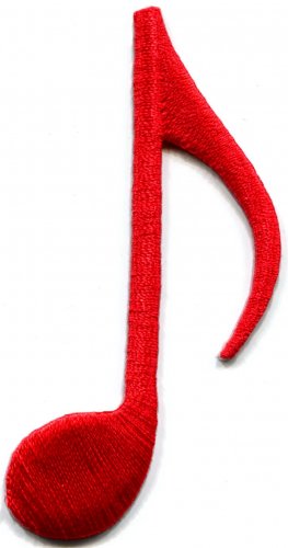 Eighth note musical quaver music classical symphony applique iron-on patch S-570
