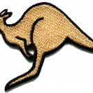 Kangaroo australia roo boomer marsupial animal applique iron-on patch S-603