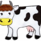 Cow bovine moo livestock bull ox oxen farm animal applique iron-on patch S-597