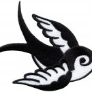 Bird tattoo swallow dove swiftlet sparrow biker applique iron-on patch S-595