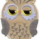 Owl bird of prey hoot animal wildlife applique iron-on patch S-596