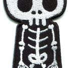 Skull skeleton goth punk emo horror biker tattoo applique iron-on patch S-451