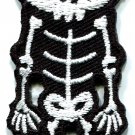Skull skeleton goth horror applique iron-on patch S-259