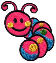 Caterpillar worm insect bug retro kids applique iron-on patch S-185