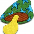Mushroom 70s hippie boho retro love peace weed pot applique iron-on patch G-2