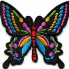 Butterfly 70s hippie boho retro love peace groovy applique iron-on patch G-5