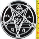 Satanic goats head pentagram baphomet occult XL HUGE 8 in. across applique iron-on patch G-1