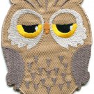 Owl bird of prey hoot animal wildlife applique iron-on patch G-29