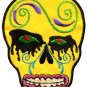 Skull tattoo biker horror goth punk emo rock retro applique iron-on patch G-33