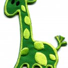 Giraffe baby animal kids fun wildlife safari applique iron-on patch G-41