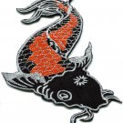 Japanese koi carp fish tattoo Japan love applique iron-on patch G-34