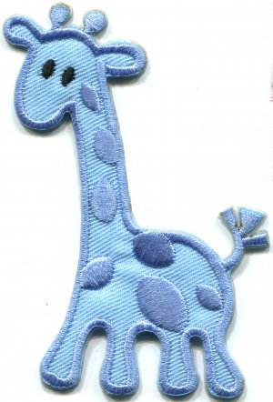 Giraffe baby animal kids fun wildlife safari applique iron-on patch G-39