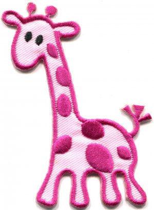 Giraffe baby animal kids fun wildlife safari applique iron-on patch G-40