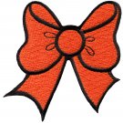 Orange bow knot ribbon boho retro sew sewing applique iron-on patch G-21