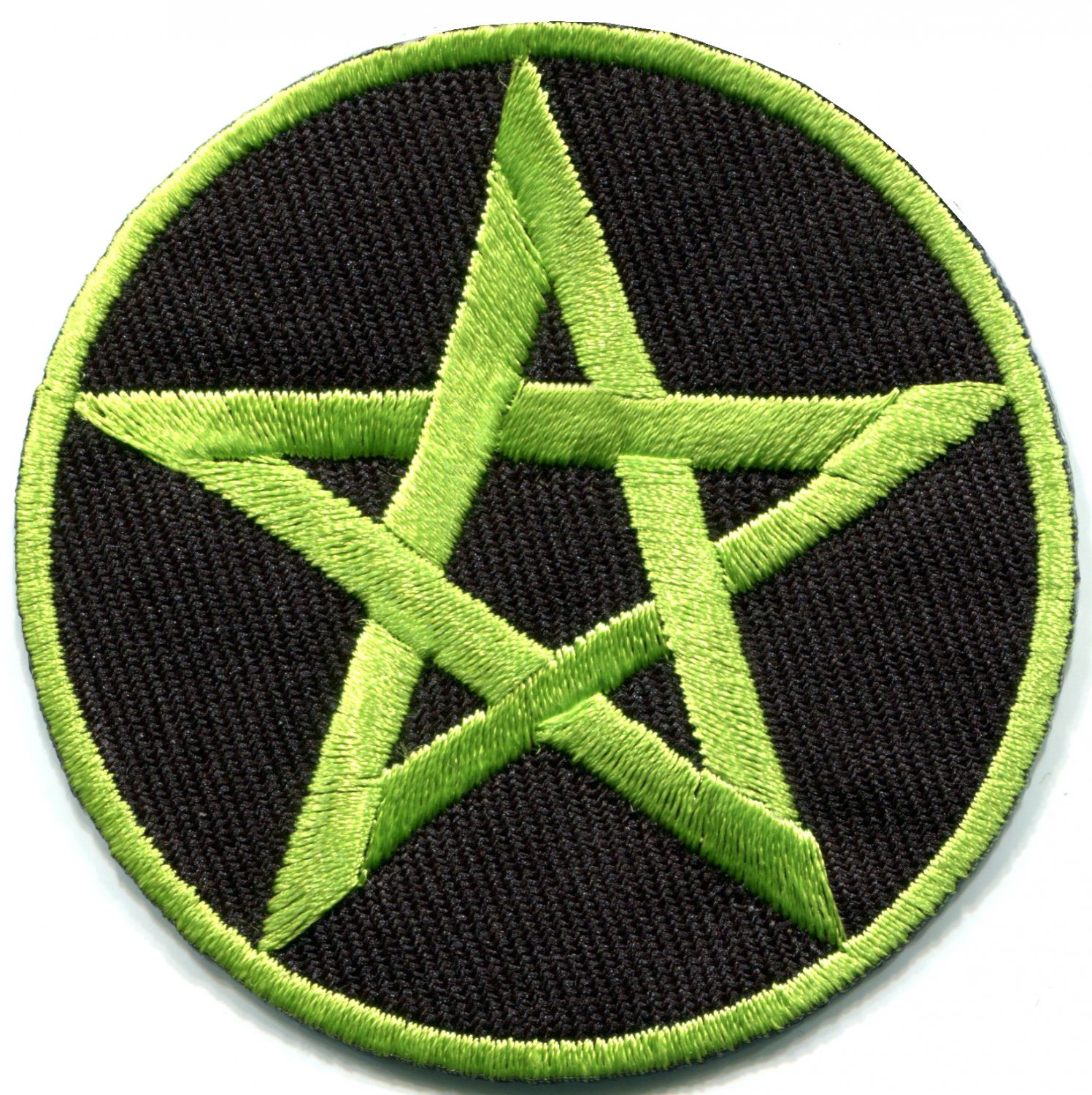 Satanic pentagram pentacle occult wicca pagan applique iron-on patch G-30