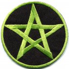 Satanic pentagram pentacle occult wicca pagan applique iron-on patch G-30