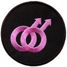 Gay pride rights symbol male LGBT applique iron-on patch G-36