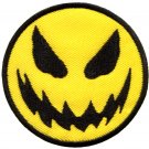 Evil smiley face smile boho 70's retro fun applique iron-on patch G-28
