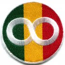 Flag of Judah infinity symbol rasta reggae ganja applique iron-on patch G-51