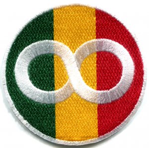 Flag of Judah infinity symbol rasta reggae ganja applique iron-on patch G-51