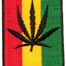 Flag of Judah pot leaf marijuana reggae applique iron-on patch G-45 WE SHIP ANYWHERE FOR FREE!