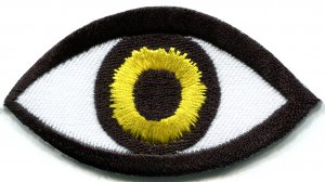 Eye eyeball tattoo biker horror goth punk emo retro applique iron-on patch G-44