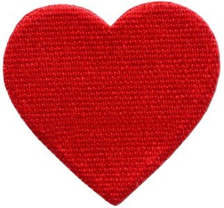 Red heart love valentine's day 70s retro party fun applique iron-on patch S-642