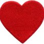 Red heart love valentine's day 70s retro party fun applique iron-on patch S-642