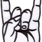 Satanic salute rock metal occult corna horned hand applique iron-on patch S-712
