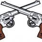 Six guns pistols cowboy western gunfighter applique iron-on patch new G-67