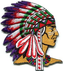 Native American Indian chief ethnic retro biker applique iron-on patch new S-251