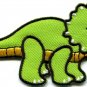 Triceratops dinosaur kids applique iron-on patch S-300