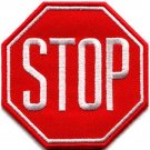 Stop sign signal traffic street road warning applique iron-on patch new S-715