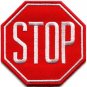 Stop sign signal traffic street road warning applique iron-on patch new S-715