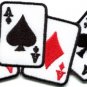 Four aces playing cards biker retro poker las vegas applique iron-on patch S-584