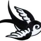 Bird tattoo swallow dove swiftlet sparrow biker applique iron-on patch new S-595
