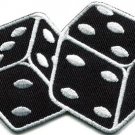 Pair of dice craps gambling Las Vegas poker applique iron-on patch new S-713
